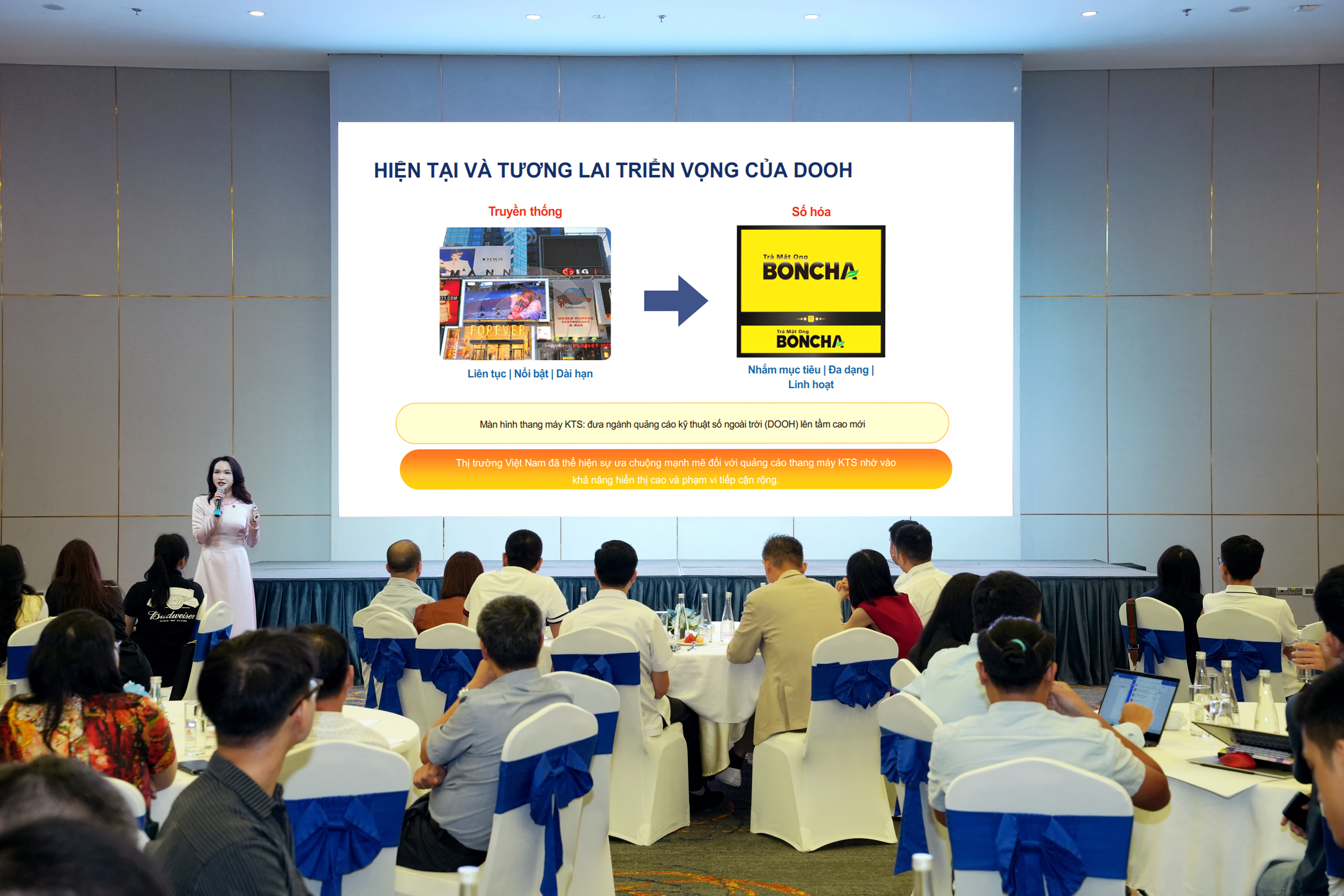 Đại diện Chicilon Media chia sẻ tại hội thảo