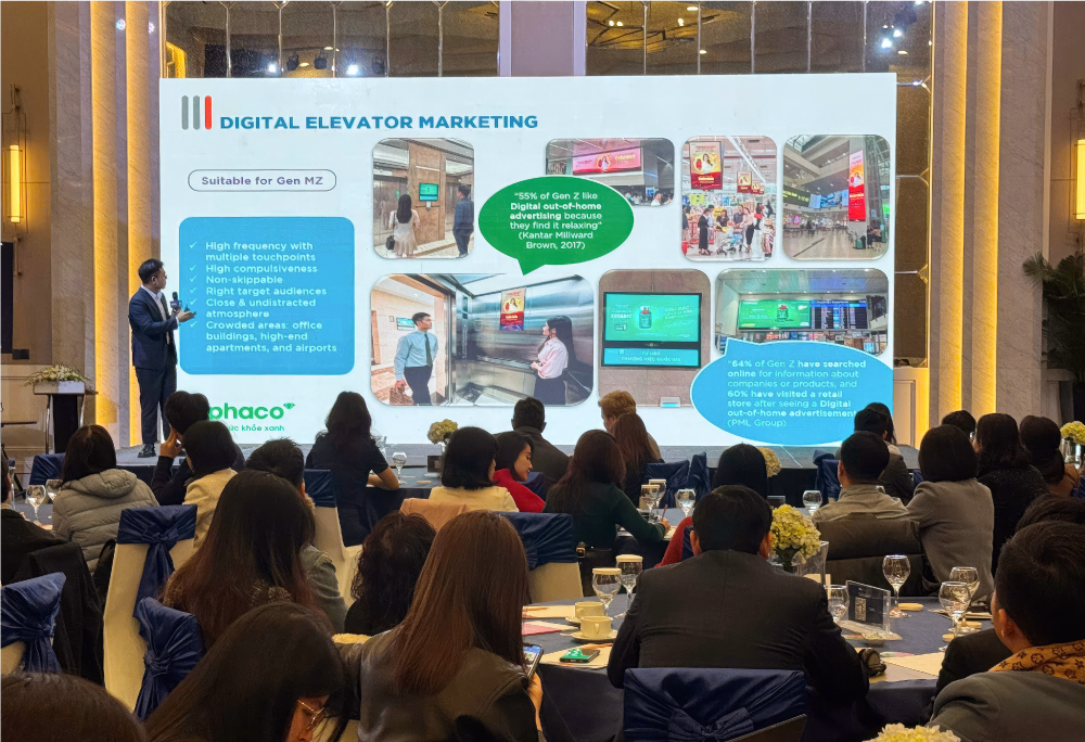 Traphaco's representative speaking at the event