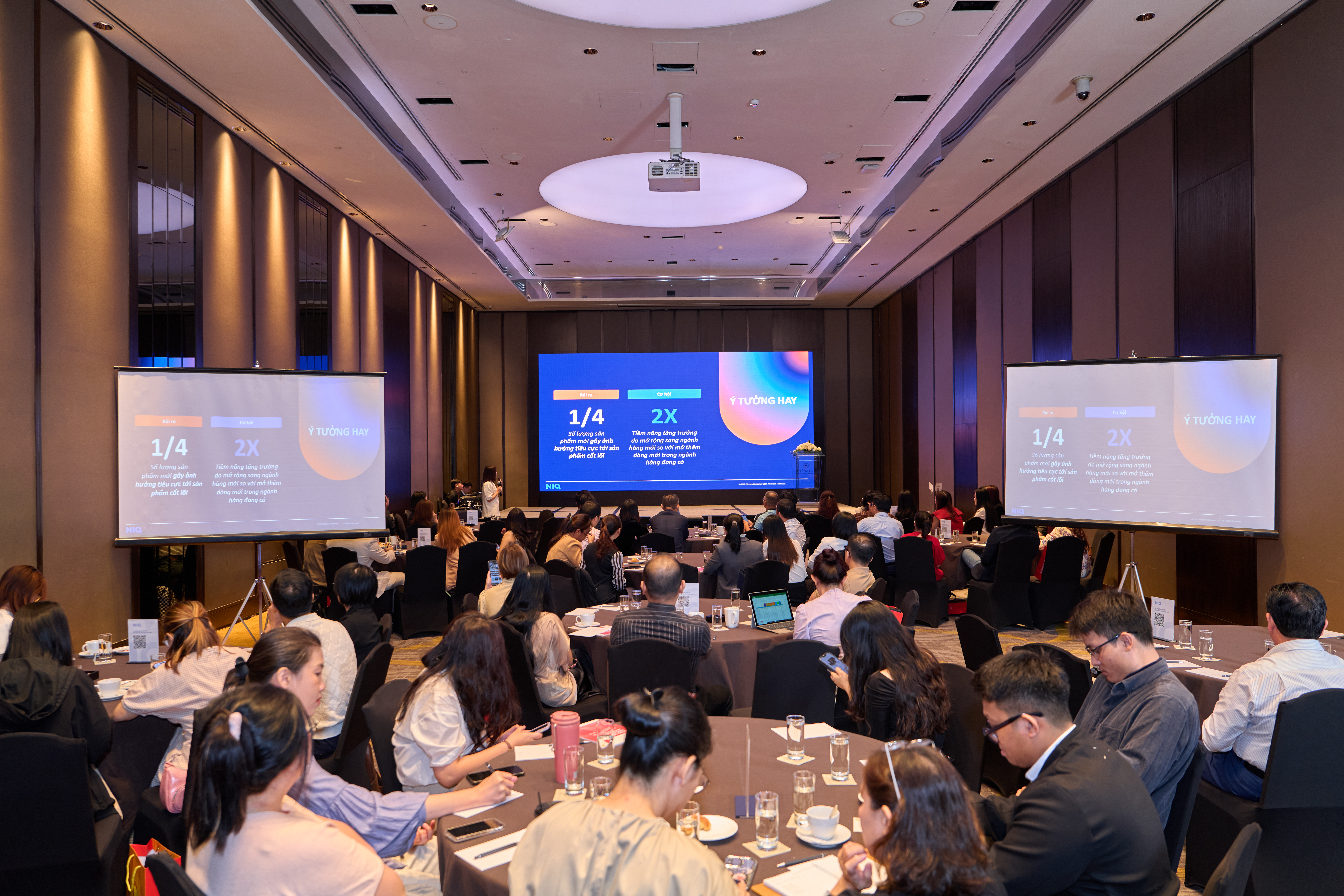 NielsenIQ’s representative speaking at the event. Photo courtesy of Chicilon Media